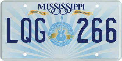 MS license plate LQG266