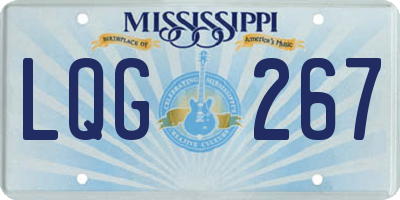 MS license plate LQG267