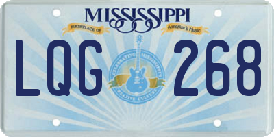 MS license plate LQG268