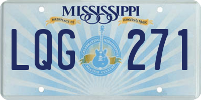 MS license plate LQG271