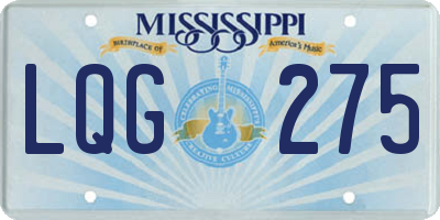 MS license plate LQG275