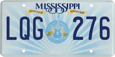 MS license plate LQG276