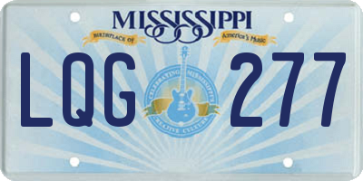 MS license plate LQG277