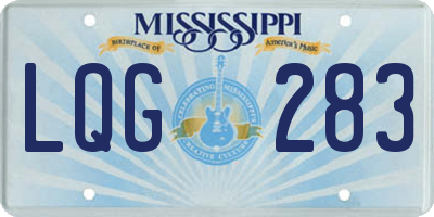 MS license plate LQG283