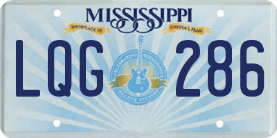 MS license plate LQG286