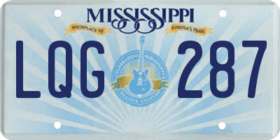 MS license plate LQG287
