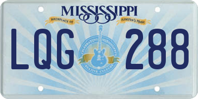 MS license plate LQG288