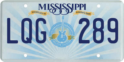 MS license plate LQG289