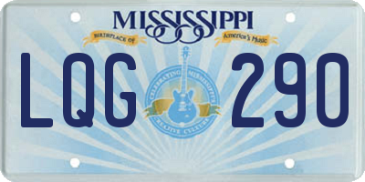 MS license plate LQG290