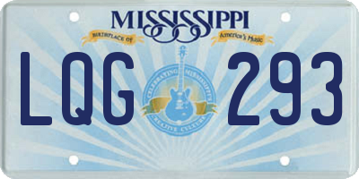 MS license plate LQG293