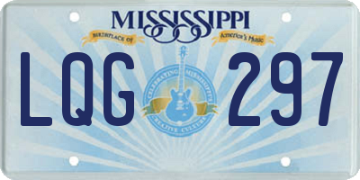 MS license plate LQG297