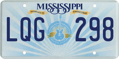 MS license plate LQG298