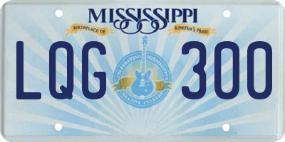 MS license plate LQG300