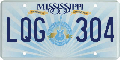 MS license plate LQG304
