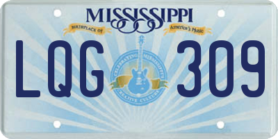 MS license plate LQG309