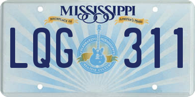 MS license plate LQG311