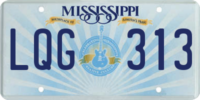MS license plate LQG313