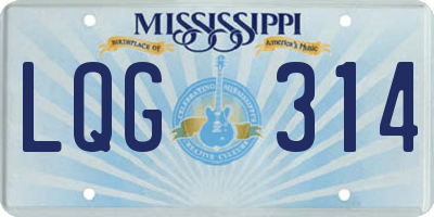 MS license plate LQG314