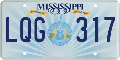 MS license plate LQG317