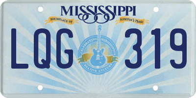 MS license plate LQG319