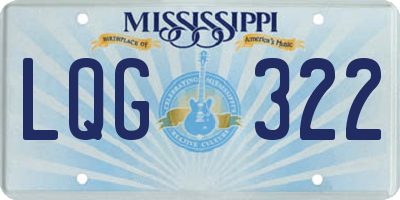 MS license plate LQG322