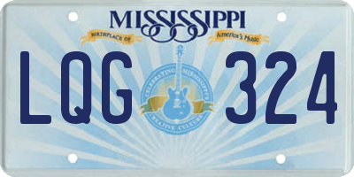 MS license plate LQG324