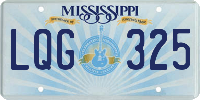MS license plate LQG325