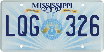 MS license plate LQG326