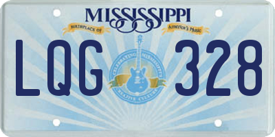 MS license plate LQG328