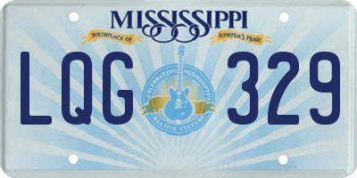 MS license plate LQG329