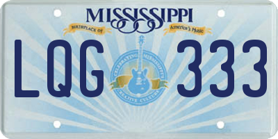 MS license plate LQG333