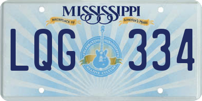 MS license plate LQG334