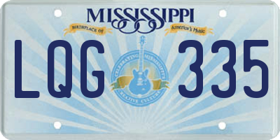MS license plate LQG335