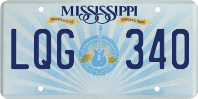MS license plate LQG340