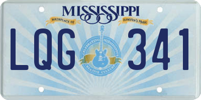 MS license plate LQG341