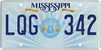 MS license plate LQG342