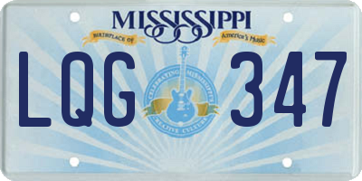 MS license plate LQG347