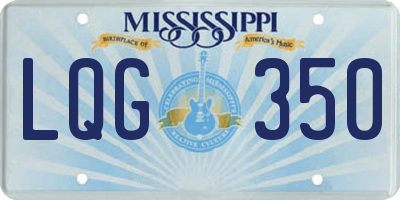 MS license plate LQG350