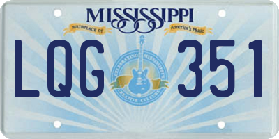 MS license plate LQG351