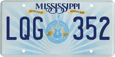 MS license plate LQG352