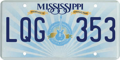 MS license plate LQG353