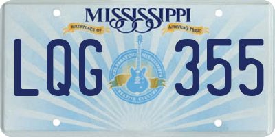 MS license plate LQG355