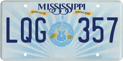 MS license plate LQG357