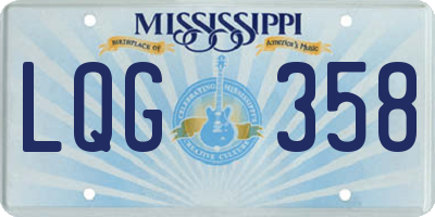 MS license plate LQG358