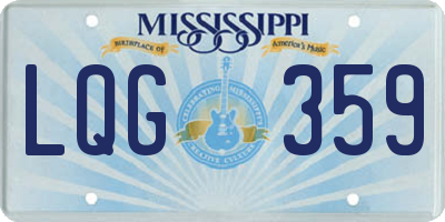 MS license plate LQG359