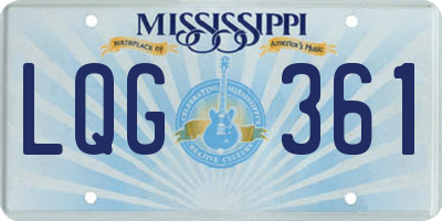 MS license plate LQG361