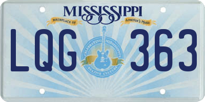 MS license plate LQG363