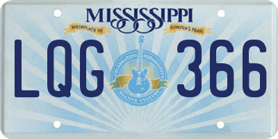 MS license plate LQG366