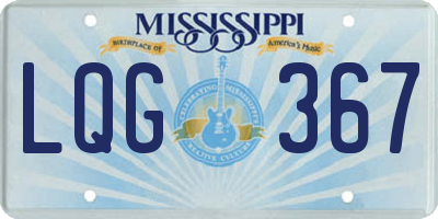 MS license plate LQG367