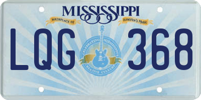 MS license plate LQG368